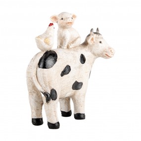 26PR5273 Decorative Figurine Cow 12x5x13 cm White Plastic