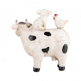 26PR5273 Decorative Figurine Cow 12x5x13 cm White Plastic