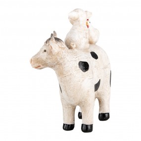 26PR5273 Decorative Figurine Cow 12x5x13 cm White Plastic