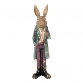 26PR5486 Decorative Figurine Rabbit 24 cm Brown Plastic