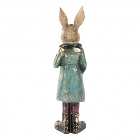 26PR5486 Figurine décorative Lapin 24 cm Marron Plastique