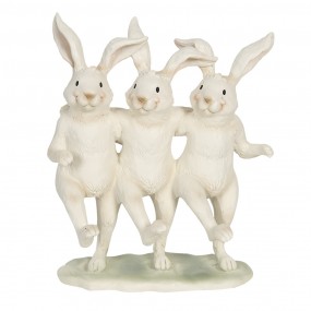 26PR3189 Figurine Rabbit 16x9x19 cm White Polyresin Rectangle Home Accessories