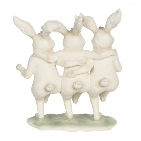 26PR3189 Figurine Rabbit 16x9x19 cm White Polyresin Rectangle Home Accessories