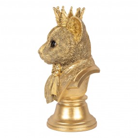 26PR5108 Statuetta decorativa Gatto  37 cm Color oro Plastica