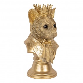 26PR5108 Statuetta decorativa Gatto  37 cm Color oro Plastica