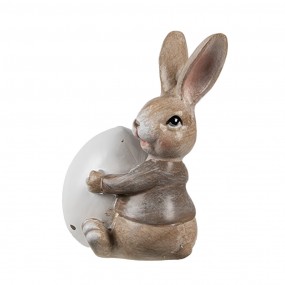 26PR5265 Decorative Figurine Rabbit 8 cm Brown Plastic