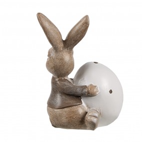 26PR5265 Decorative Figurine Rabbit 8 cm Brown Plastic