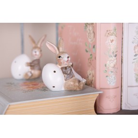 26PR5266 Dekorationsfigur Kaninchen 8 cm Braun Kunststoff