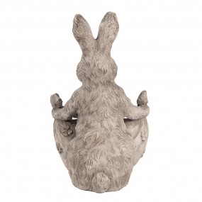 26TE0559 Pot de fleurs Lapin 20x24x31 cm Gris Beige Pierre