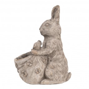 26TE0559 Pot de fleurs Lapin 20x24x31 cm Gris Beige Pierre