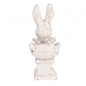 26TE0563 Decorative Figurine Rabbit 11x8x24 cm Beige Stone