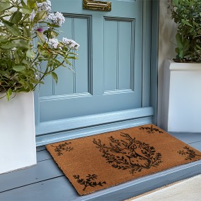 2GTWMC Door Mat 75x45 cm Brown PVS Coconut Fiber Deer Coconut Mat