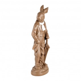 26PR5201 Figurine décorative Lapin 40 cm Marron Plastique