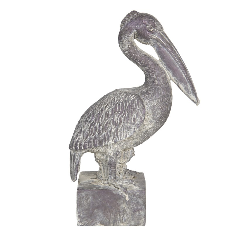 6PR3205 Figurine Pelican 23x13x37 cm Grey Polyresin Home Accessories