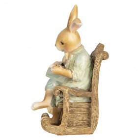 26PR5454 Statuetta decorativa Conigli 12x11x17 cm Beige Plastica