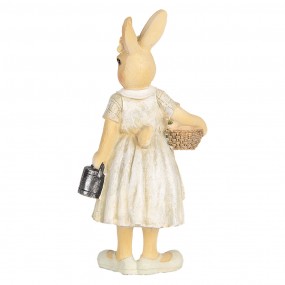 26PR5455 Dekorationsfigur Kaninchen 8x5x15 cm Beige Kunststoff