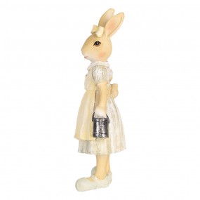 26PR5455 Dekorationsfigur Kaninchen 8x5x15 cm Beige Kunststoff