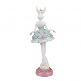 26PR5153 Dekorationsfigur Kaninchen 23 cm Weiß Kunststoff