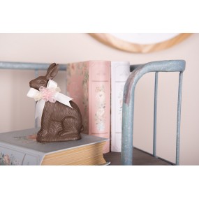 26PR5203 Dekorationsfigur Kaninchen 13 cm Braun Kunststoff