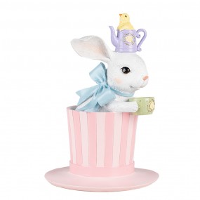 26PR5221 Decorative Figurine Rabbit Ø 18x26 cm White Plastic