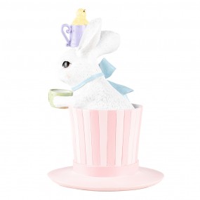 26PR5221 Decorative Figurine Rabbit Ø 18x26 cm White Plastic