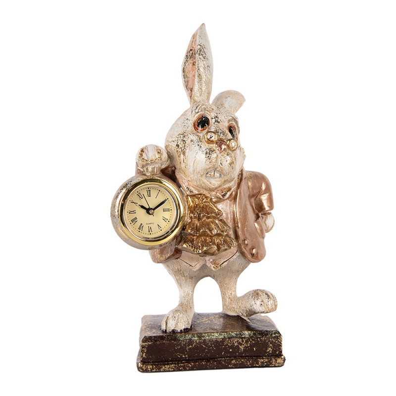6PR5513 Figurine décorative Lapin 13x13x26 cm Beige Plastique Horloge 6PR5513 Figurine décorative Lapin 13x13x26 cm Beige Plastique Horloge