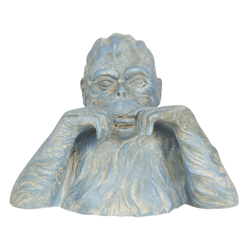 6PR3208 Figurine Singe 24 cm Bleu Beige Polyrésine Accessoires de maison