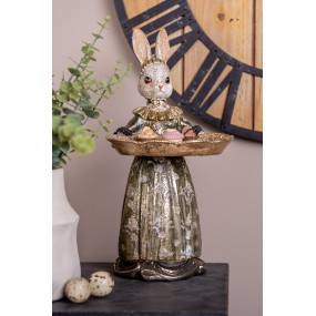 26PR5137 Dekorationsfigur Kaninchen 29 cm Beige Kunststoff