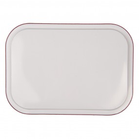 26BL0136 Dienblad 40x29x2 cm Rood Blik Winter