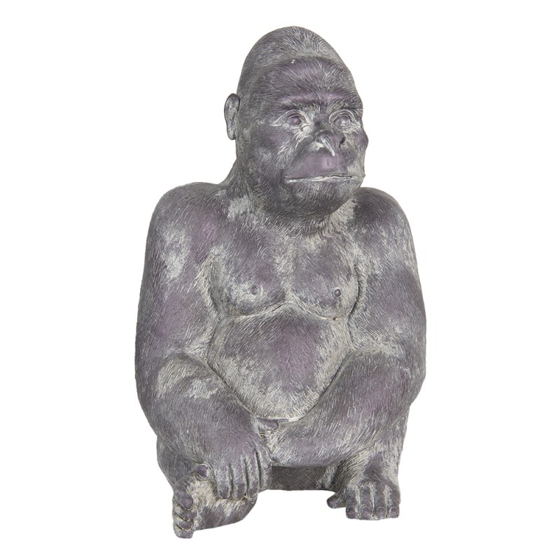 6PR3210 Figurine Monkey 37 cm Grey White Polyresin Home Accessories