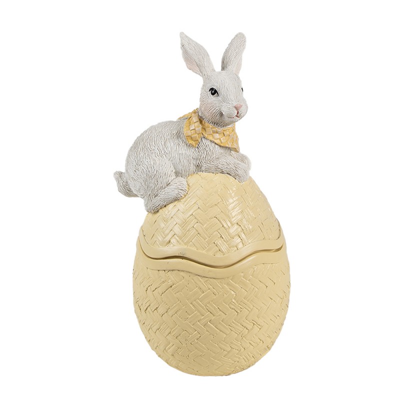 6PR5129 Bol de décoration Œuf 11x10x20 cm Jaune Blanc Plastique Lapin 6PR5129 Bol de décoration Œuf 11x10x20 cm Jaune Blanc Plastique Lapin