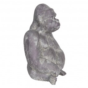 26PR3210 Statuetta Scimmia 37 cm Grigio Bianco Poliresina Accessori per la casa