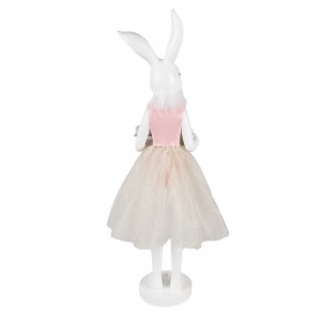 25PR0151 Decorative Figurine Rabbit 76 cm White Plastic Macarons