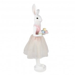 25PR0151 Decorative Figurine Rabbit 76 cm White Plastic Macarons