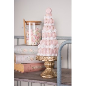 26PR5163 Decorative Figurine Cake Ø 12x30 cm Pink Plastic Macarons