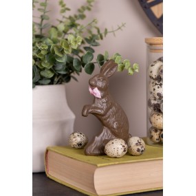 26PR5185 Dekorationsfigur Kaninchen 13 cm Braun Kunststoff