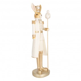 26PR5469 Statuetta decorativa Coniglio 47 cm Beige Color oro Plastica