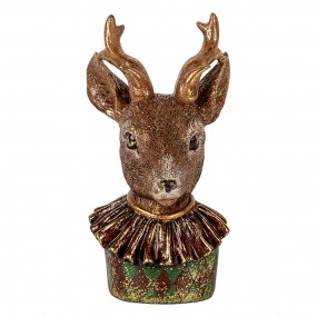 26PR5085 Figurine décorative Cerf 13x11x22 cm Marron Plastique