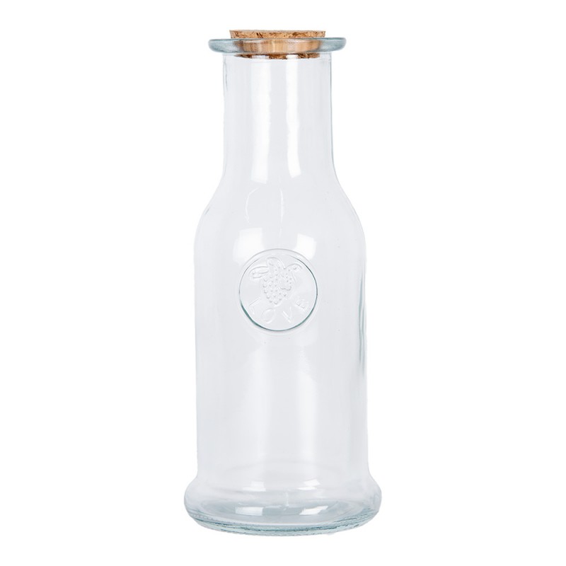 6GL5044 Dekoration Flasche Ø 9x20 cm Transparant Glas