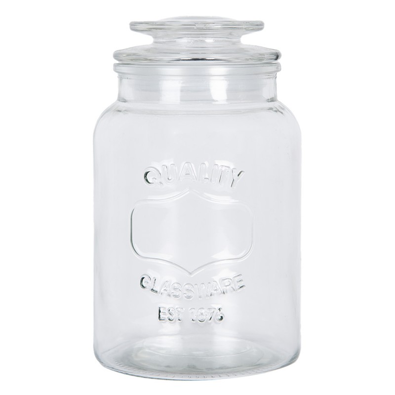 6GL5053 Storage Jar Lid Ø 11x19 cm Transparent Glass 6GL5053 Storage Jar Lid Ø 11x19 cm Transparent Glass