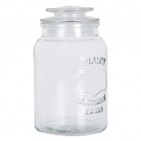 26GL5053 Storage Jar Lid Ø 11x19 cm Transparent Glass