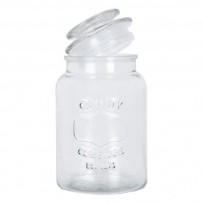 26GL5053 Storage Jar Lid Ø 11x19 cm Transparent Glass