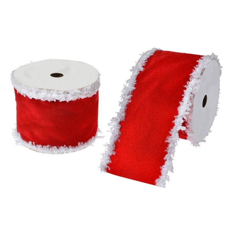 LI0136 Nastro Decorativo 63 mm x 5 m Rosso Sintetico