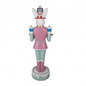 25PR0147 Figurine décorative Lapin 43x40x121 cm Blanc Plastique