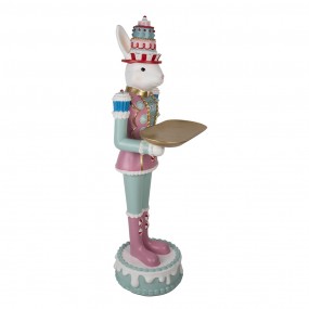 25PR0147 Figurine décorative Lapin 43x40x121 cm Blanc Plastique