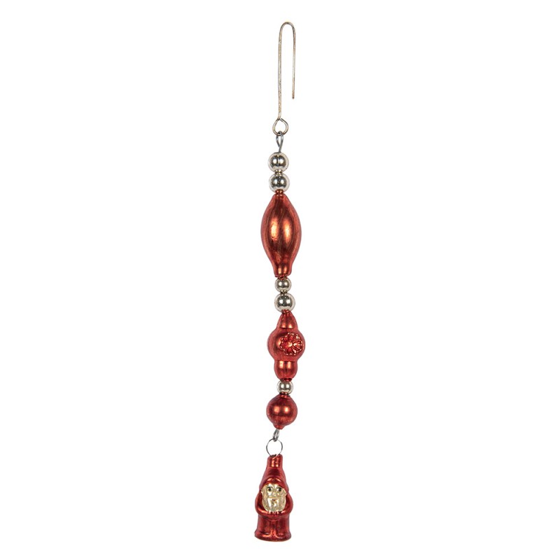 65991 Weihnachtsanhänger 25 cm Rot Glas Weihnachtsmann 65991 Weihnachtsanhänger 25 cm Rot Glas Weihnachtsmann