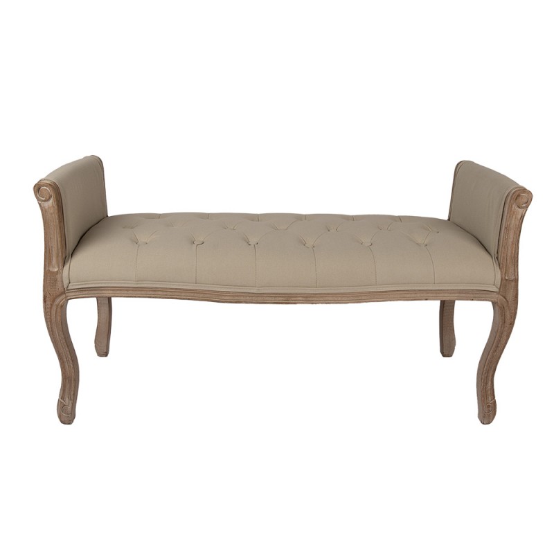 50790 Bench 113x44x60 cm Brown Beige Wood Textile 50790 Bench 113x44x60 cm Brown Beige Wood Textile