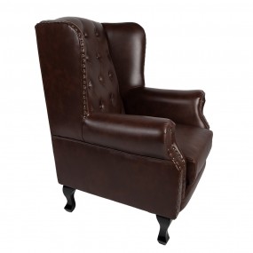 250800 Poltrona  82x74x102 cm Marrone Pelle artificiale