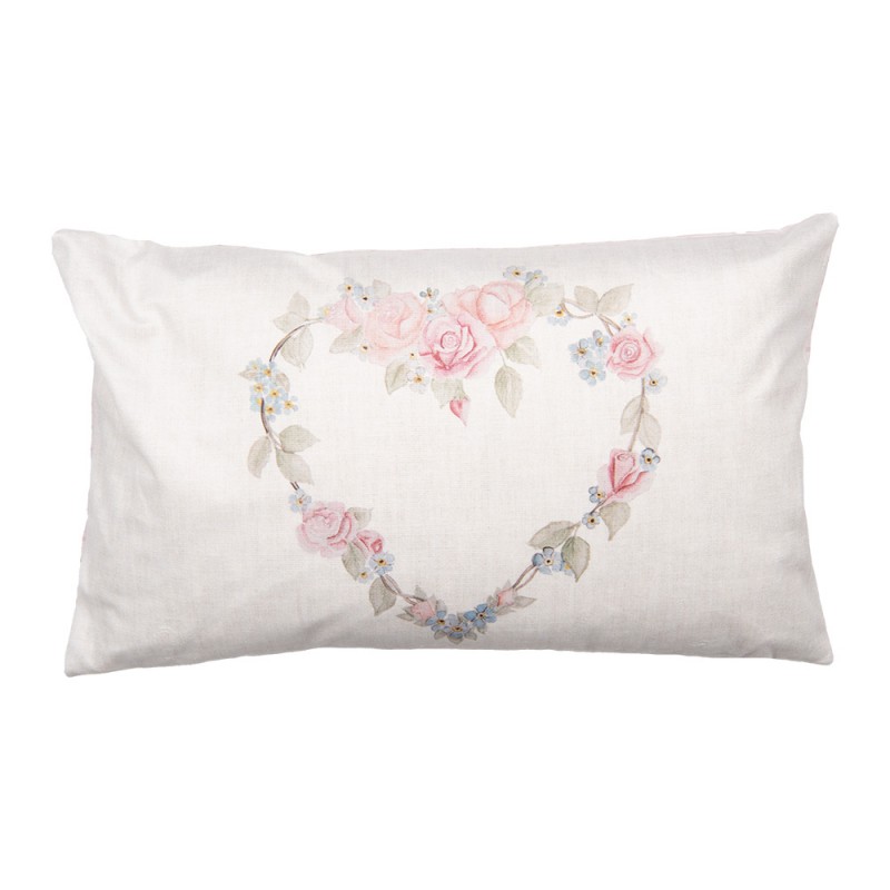 SLF36 Kissenbezug 30x50 cm Beige Polyester Herz SLF36 Kissenbezug 30x50 cm Beige Polyester Herz