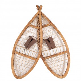 250805 Decoratie Sneeuwschoenen 106x39x8 cm Bruin Hout